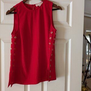 Michael Kors Red Sleeveless Blouse